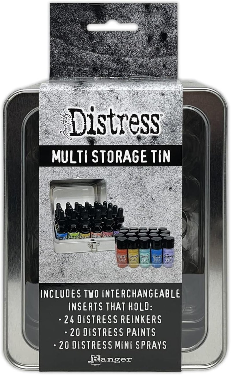 Ranger Tim Holtz Distress Multi Storage Tin - Holds 20 Flip Top Paints - Image 1